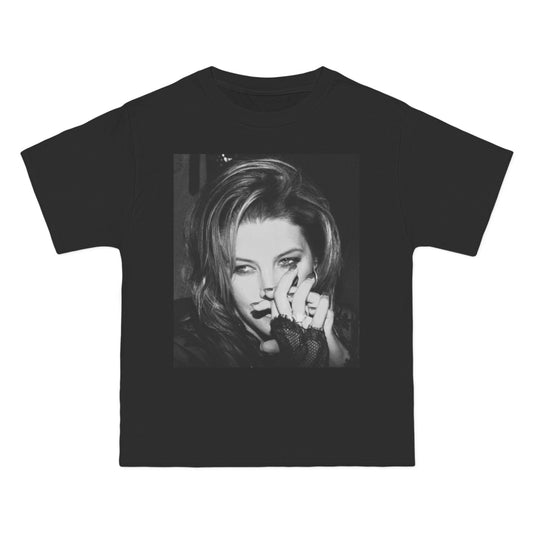 “Lisa Marie” Edgy Monochrome Graphic T-Shirt for Trendsetters