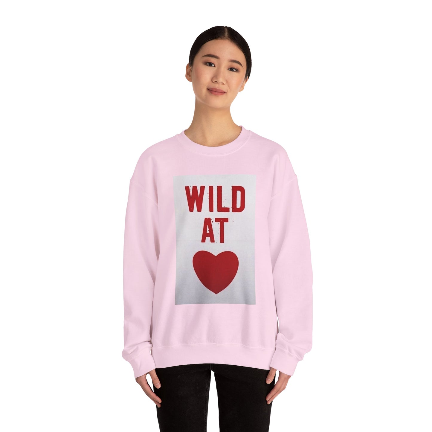 Wild At Heart Crewneck Sweatshirt — Graphic Sweatshirt, Valentine's Day Casual Pullover
