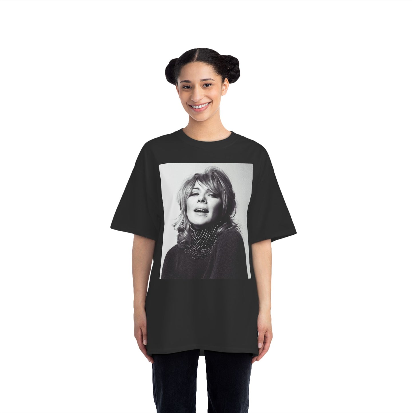 “Manhattan Muse” Vintage-Inspired Women's Graphic Tee - Iconic Black & White Design