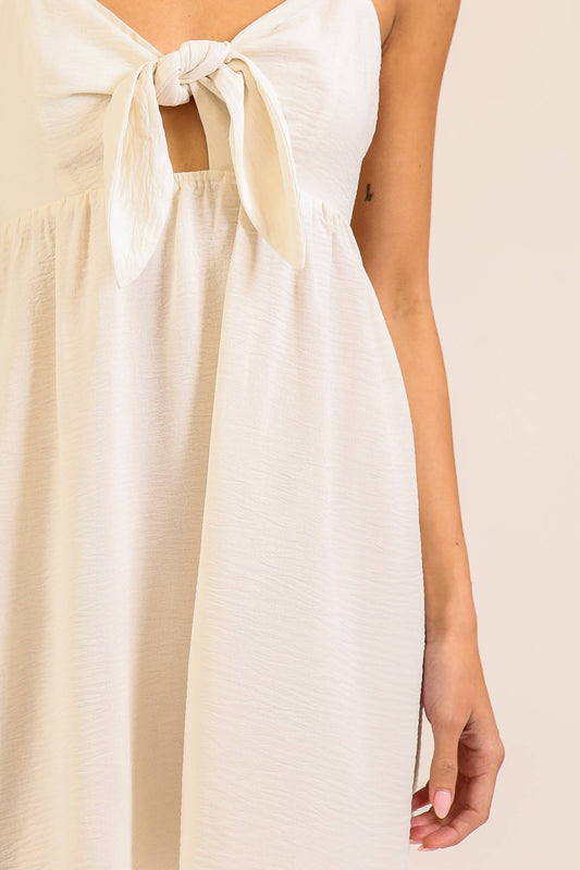 Airflow Tie-Front Cutout Mini Dress