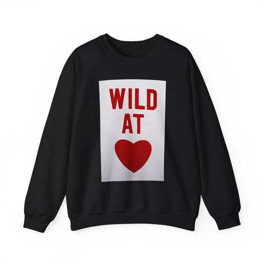 Wild At Heart Crewneck Sweatshirt — Graphic Sweatshirt, Valentine's Day Casual Pullover