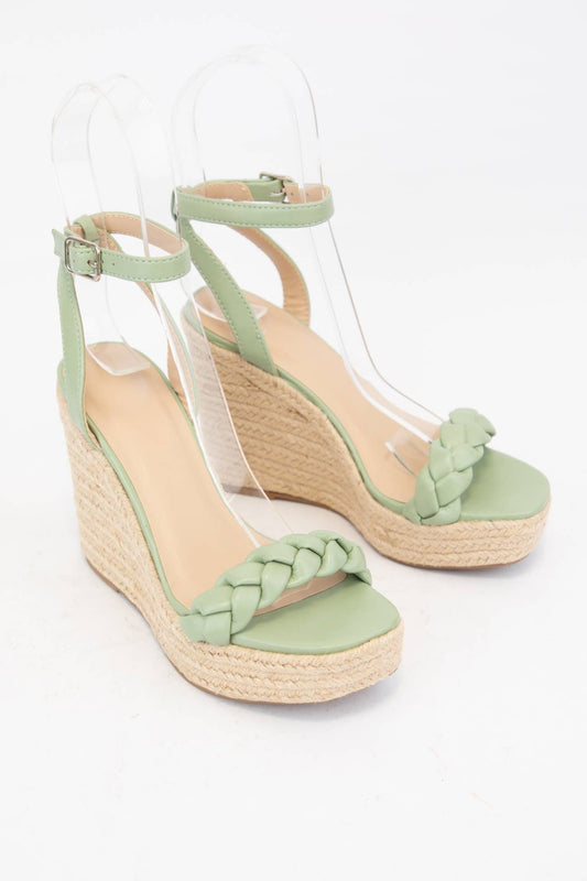 BRAID STRAP ESPADRILLES WEDGE