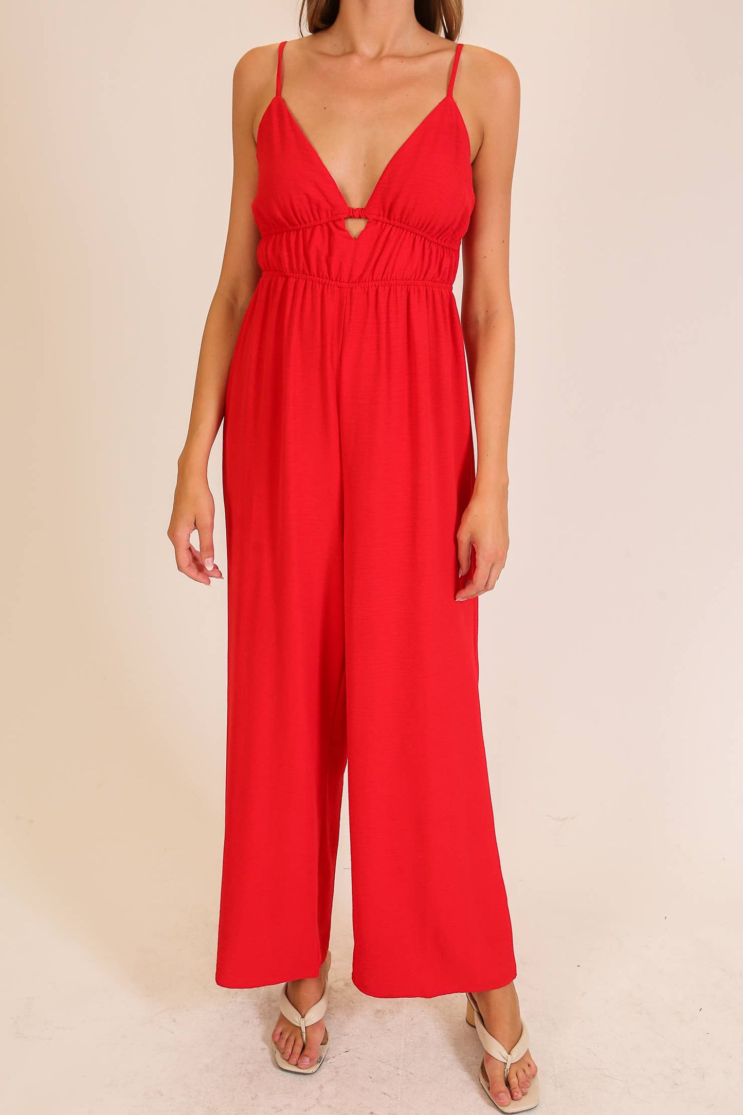 Airflow Tie-Back Wide Leg Jumpsuit