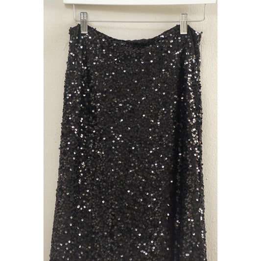 The Stella Sequined Pencil Skirt with Side Slit
