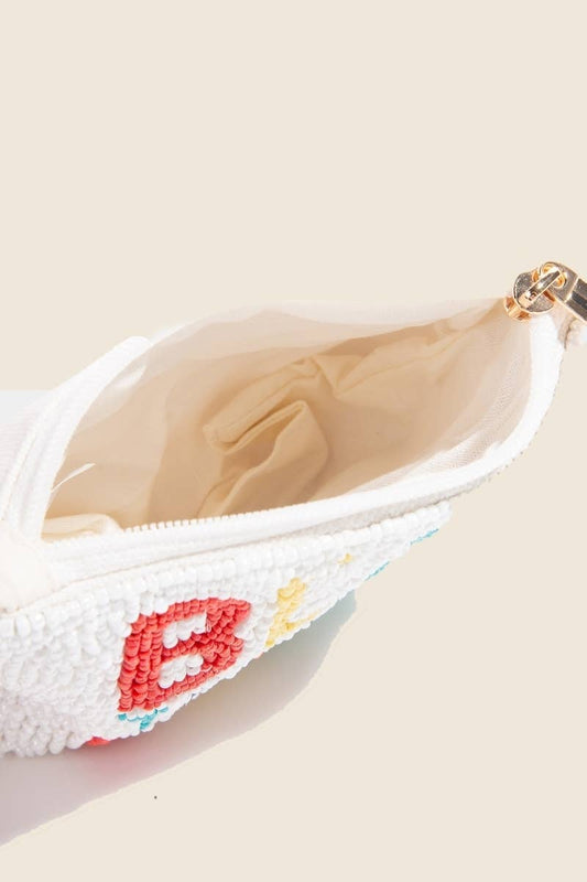 Best Teacher Ever Beaded Coin Purse