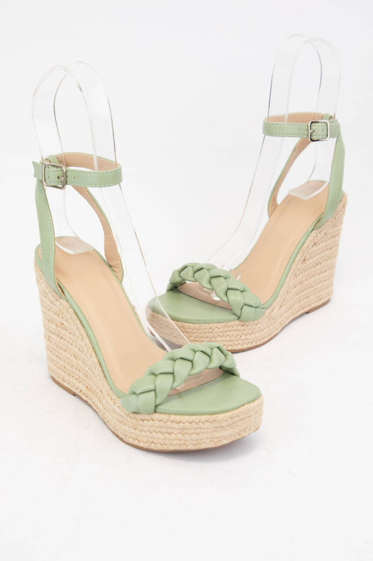 WEEKLY DEAL MICHELA BRAID STRAP ESPADRILLES WEDGE