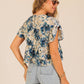 Floral Tiered Ruffle Blouse