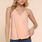 V-neck Surplice Woven Cami Top