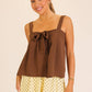 Tie Front Flowy Cami Top
