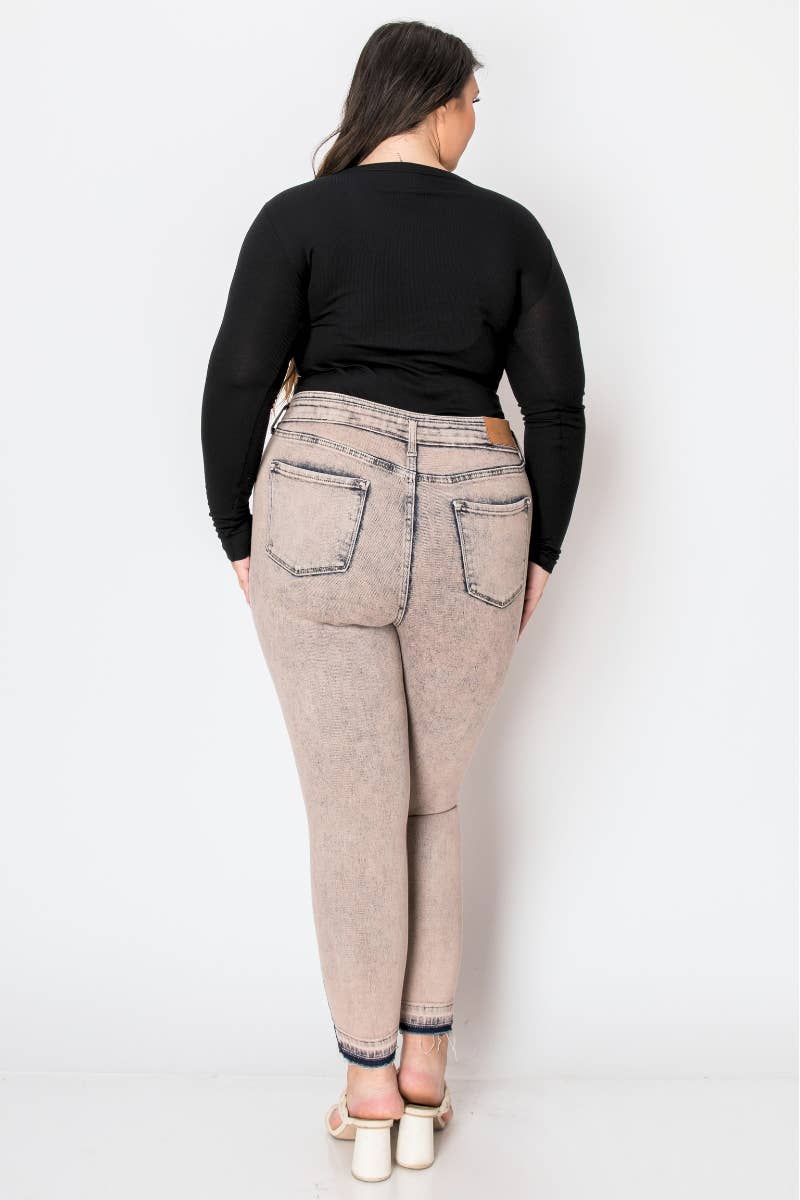 PLUS SIZE - HIGH RISE STRETCH SKINNY JEANS