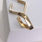 SQUARE GOLD HOOP EARRING