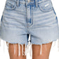 ...SI-27316 Distressed Hem Denim Shorts