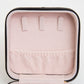 Rhinestone Zip Around Square Jewelry Box