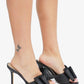 BEACH HOUSE - Raffia Bow Mules, Woven Finish, Stiletto Heel