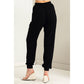 DZ23A546-Linen Drawstring Jogger Pants