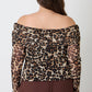 Sasha Plus Size Leopard Print Off-the-Shoulder Blouse