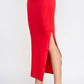 CHERRY BOMB SIDE SLIT MAXI SKIRT