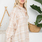 Raglan Sleeves Oversized Plaid Shirt