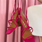 WEEKLACE UP ANKLE STRAP BLOCK HEEL SANDALS