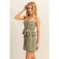 HF25E205-SET-Peplum Cami Top And Shorts Set