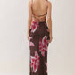 LEOPARD LILY - LAYERED STRAP BACK MAXI DRESS W/ SIDE SLIT