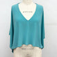 Flowy V-Neck Poncho Top