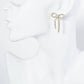 18K-Gold-Dipped Cubic-Zirconia Ribbon Bow Drop Post Earrings