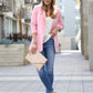 `"._ Woven Solid Classic Blazer