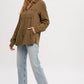 STUDDED EPAULETTE BUTTON UP SHIRT