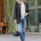 `"._ Woven Solid Classic Blazer
