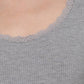Long Sleeve Scoop Neck with Lace Trim Rib Knit Top