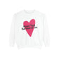 Heart Graphic Sweatshirt - "Always Tired But Never of You" Cozy Pullover for Couples & Self-Care