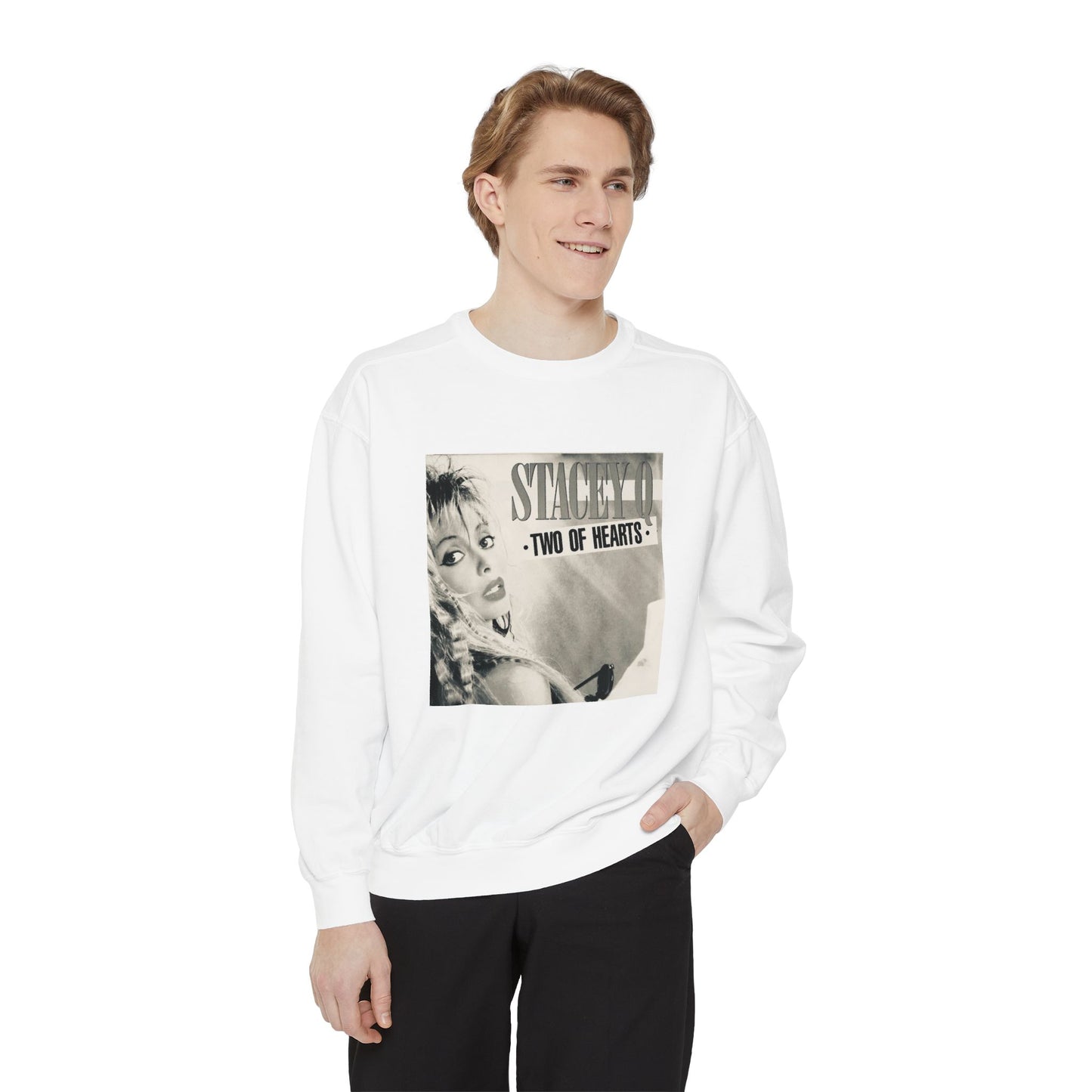 Vintage Pop Art Sweatshirt — "Two of Hearts" Graphic Crewneck