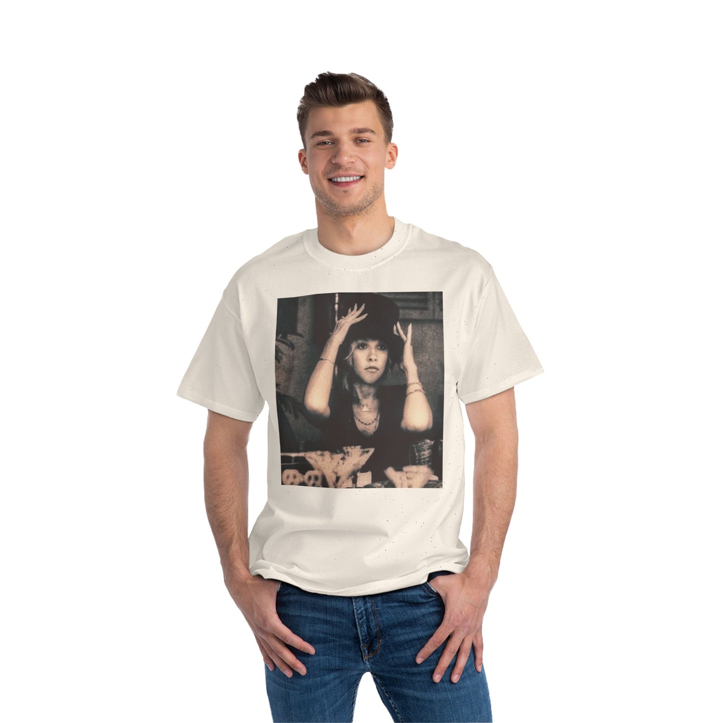 Vintage-Inspired Beefy-T® Short-Sleeve T-Shirt - Retro Graphic Tee