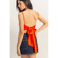 DZ25C126-Satin Back Tie Detail Sleeveless Top