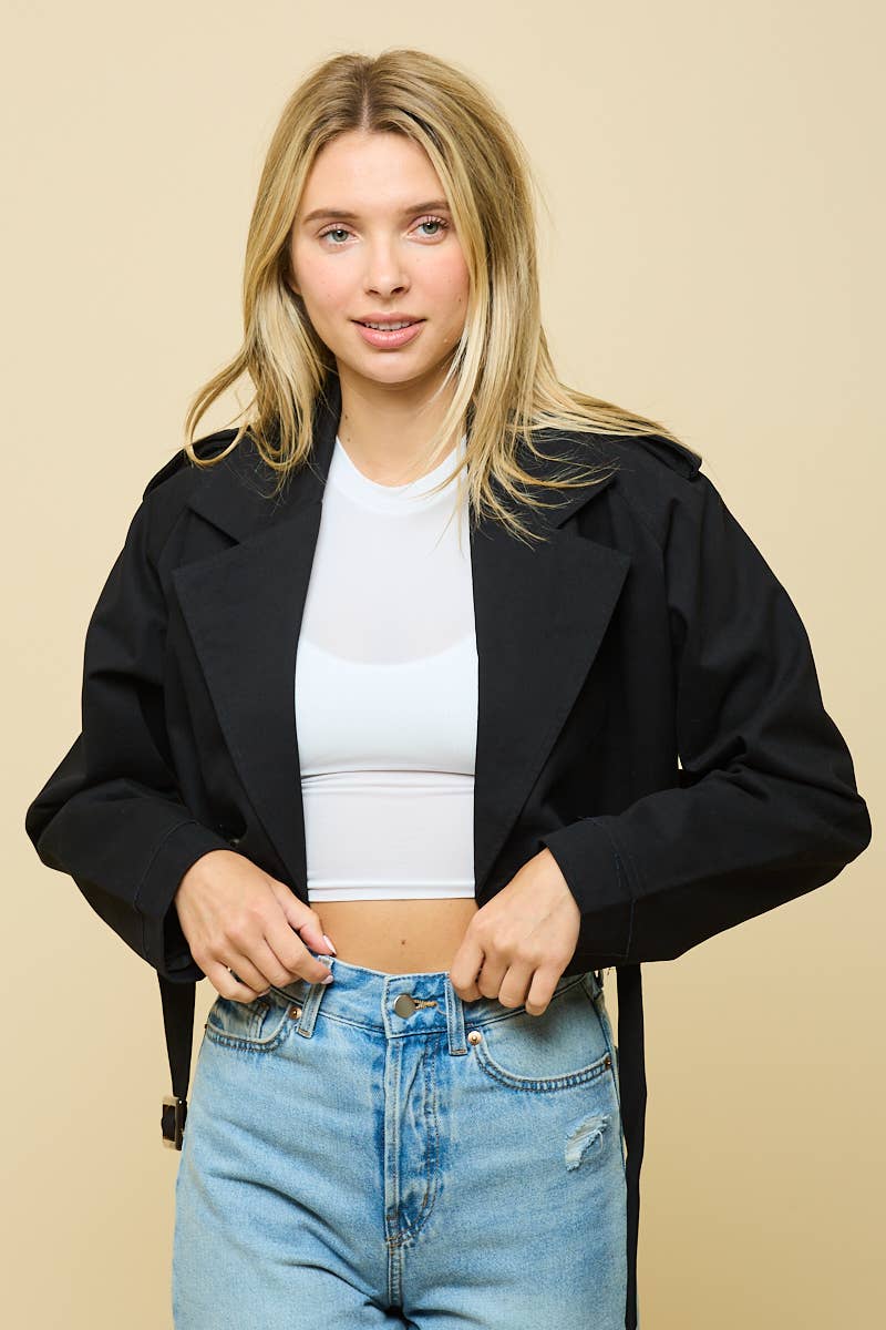 2509 - CROPPED TRENCH JACKET