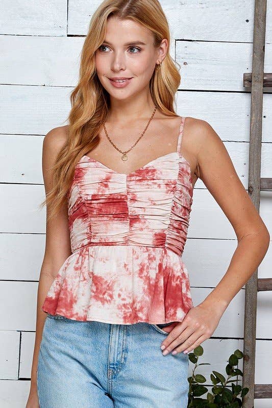 Sunburst Swirl Peplum Top