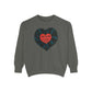 Heart Graphic Sweatshirt — "Love the Weird" Vintage-Inspired Crewneck