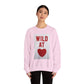 Wild At Heart Crewneck Sweatshirt — Graphic Sweatshirt, Valentine's Day Casual Pullover