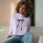 Cropped Hoodie - Feminine Bow Design for International Women's Day