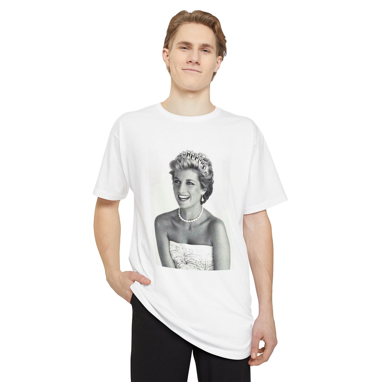 Vintage Princess Diana Graphic Urban Tee - Unisex Long Body T-Shirt