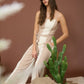 WIDE STRIPE SPAGHETTI STRAP BELTED JUMPSUIT