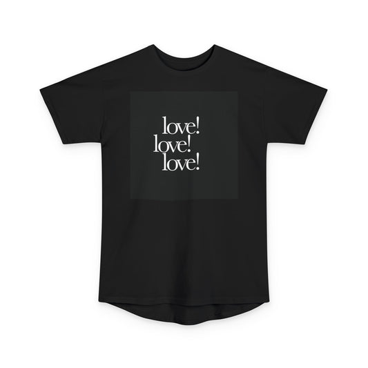 Love! Love! Love! Tee — Minimalist Typography Longline Shirt