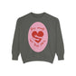 Heart Patch Sweatshirt — "This Must Be The Place" Cozy Graphic Crewneck