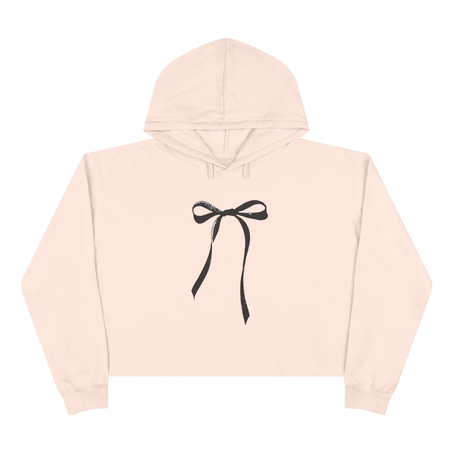 Cropped Hoodie - Feminine Bow Design for International Women's Day