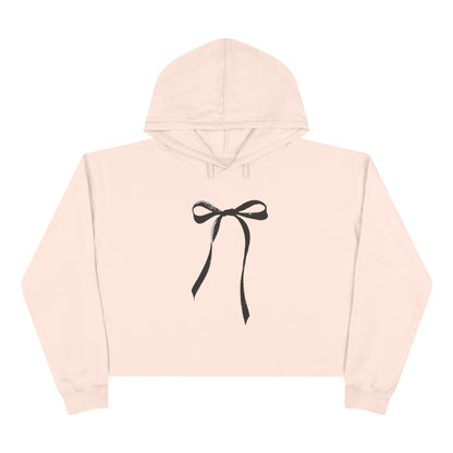Cropped Hoodie - Feminine Bow Design for International Women's Day