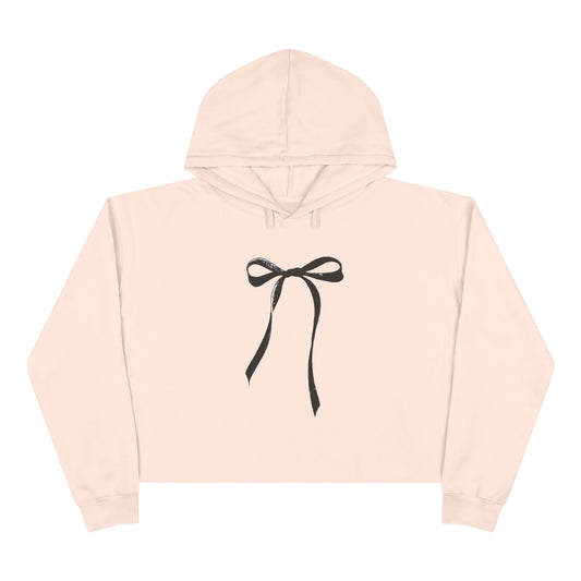 Cropped Hoodie - Feminine Bow Design for International Women's Day