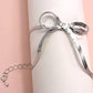 HERRINGBONE SNAKE CHAIN BOW BRACELET | 40B109