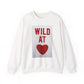 Wild At Heart Crewneck Sweatshirt — Graphic Sweatshirt, Valentine's Day Casual Pullover