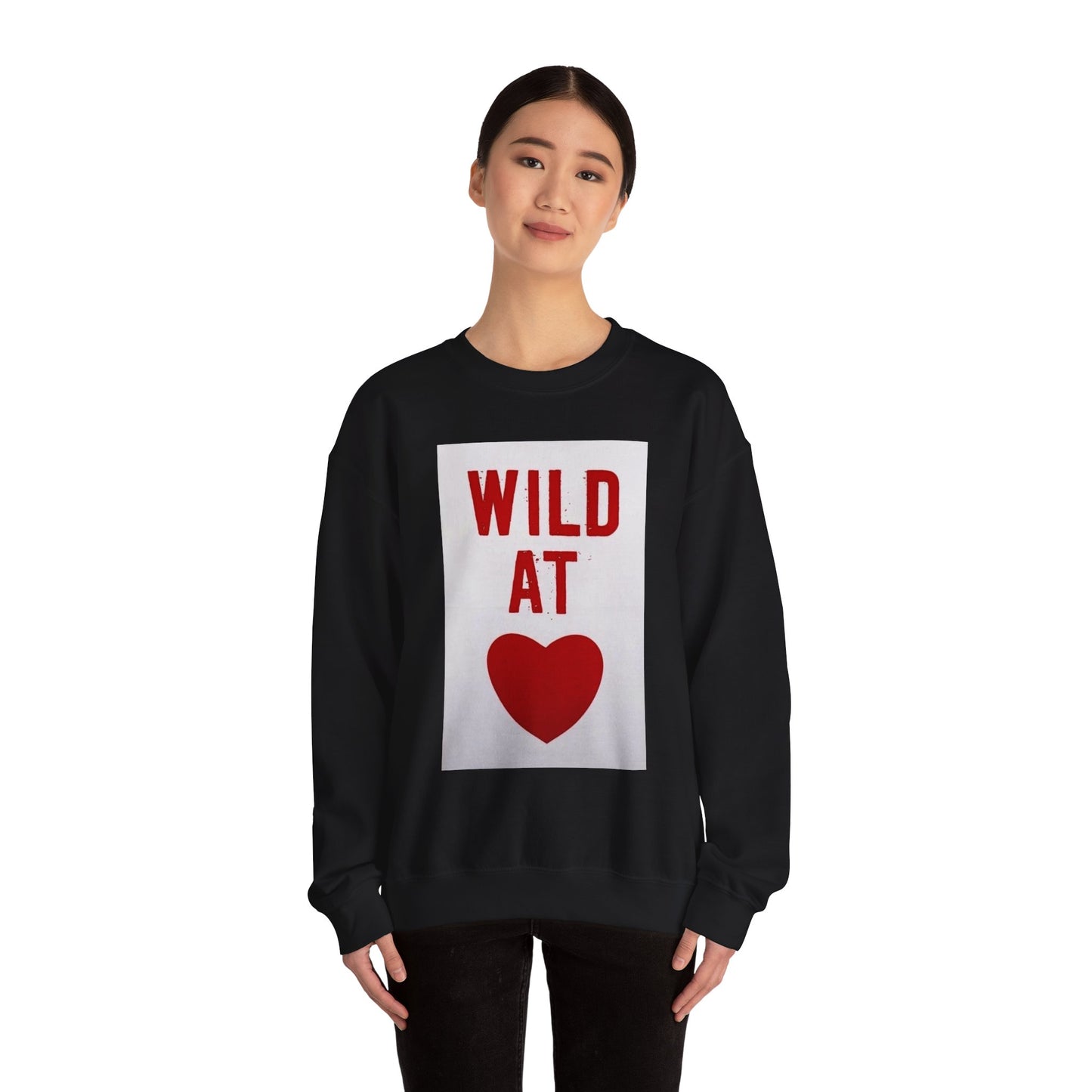 Wild At Heart Crewneck Sweatshirt — Graphic Sweatshirt, Valentine's Day Casual Pullover